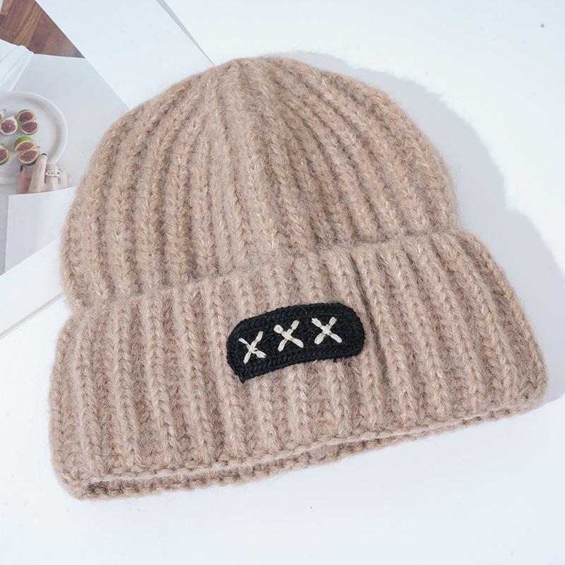 New Hat for Women's Warm Knitted Hat Korean Style Versatile Big Head Circumference Face Small Wool Hat Windproof Head Hat