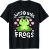 A Girl Who Loves Frogs Kawaii Frog Lovers Women Girls Kids T-Shirt
