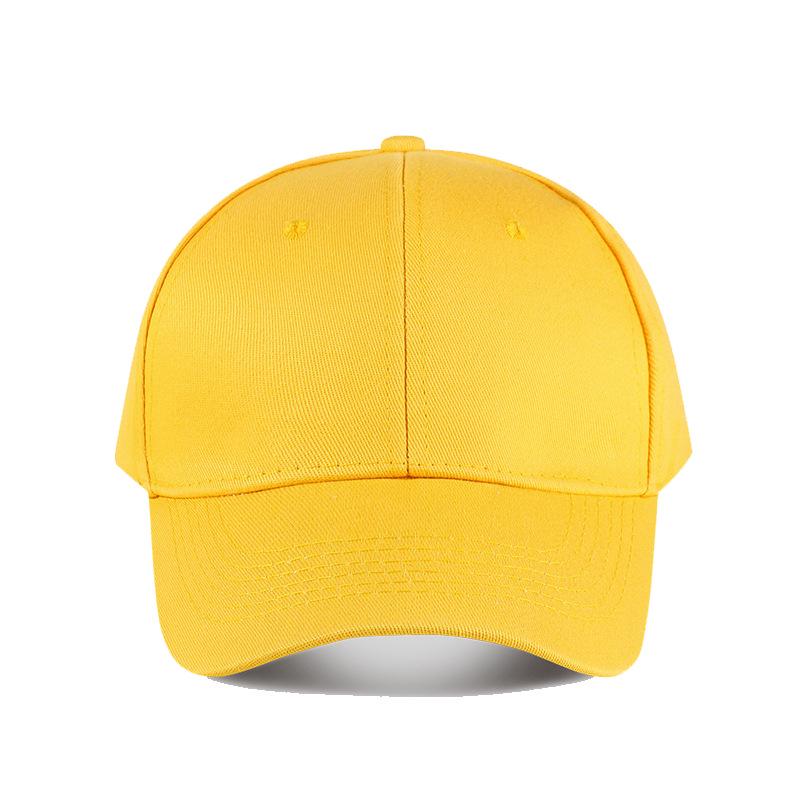 Unisex Solid Color Cotton Baseball Cap with Sun Protection and Printed Logo