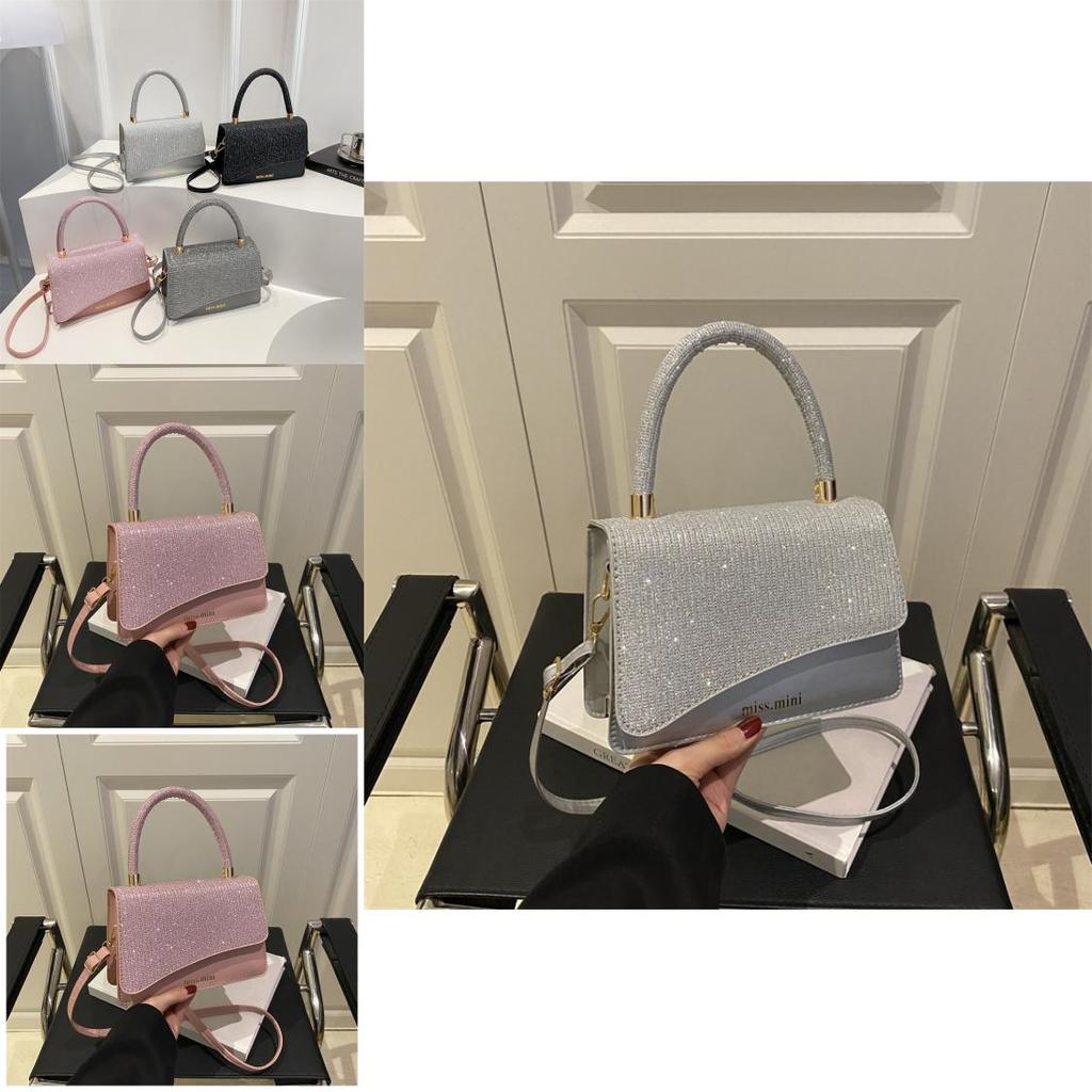 Pu Material Small Shoulder Bag For Daily Use With Letter Printed Glossy Material