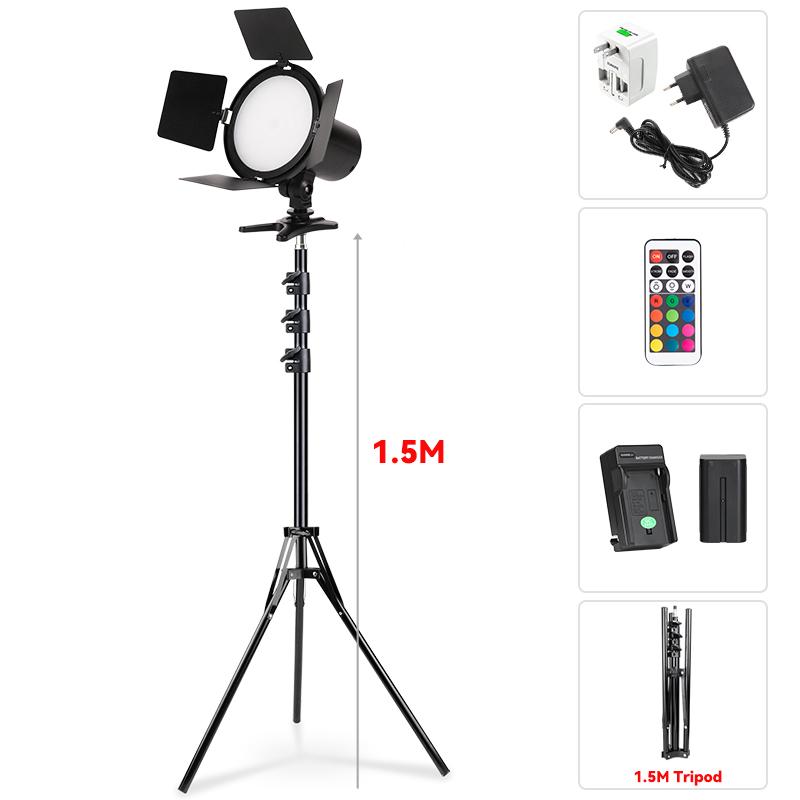 RGB LED Photography Video Light Panel Lighting Photo Studio Lamp Kit LED Camera Light Dimmable 3200K-5600K For Camera Camcorder