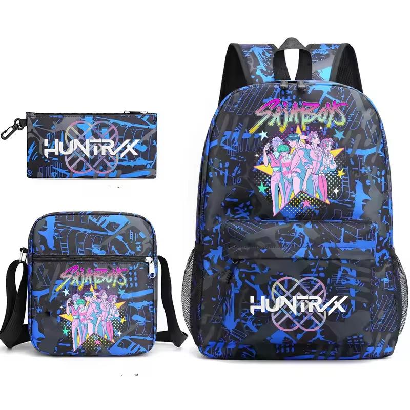 Animation Cartoon Druck Grund- und Sekundarschüler Campus Hoher Wert Schulterrucksack Federtasche Dreiteiliges Set