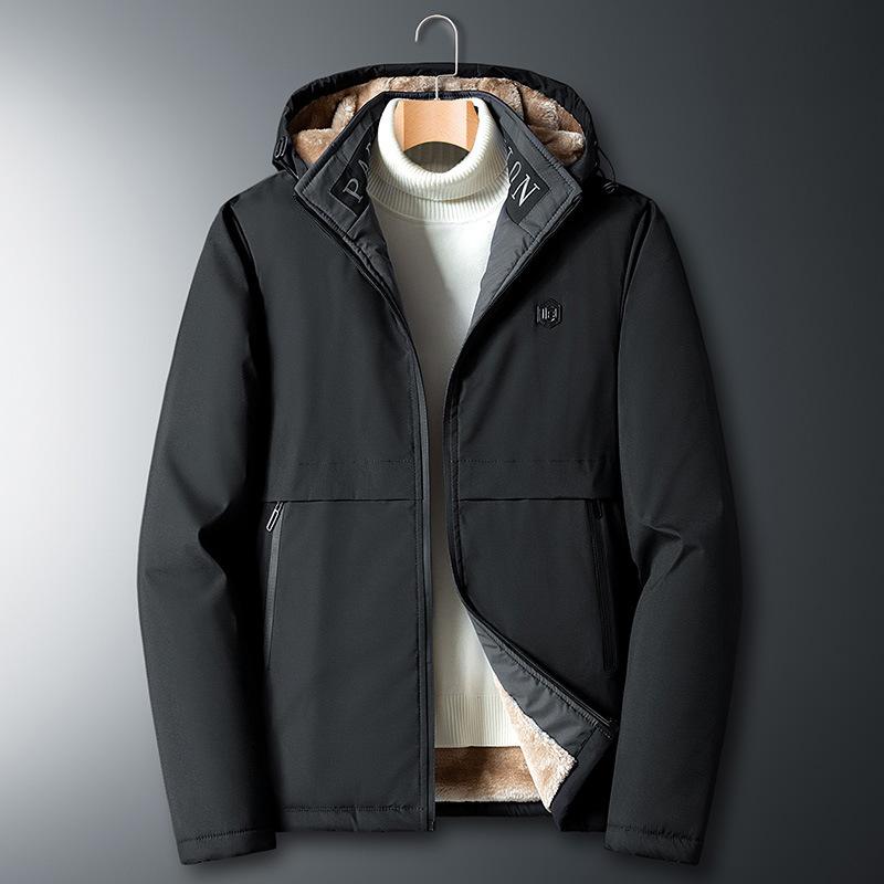 

Winter cotton-padded men s fleece thickened cotton-padded warm lamb fleece jacket men s medium and large size tooling cotton-padded jacket M