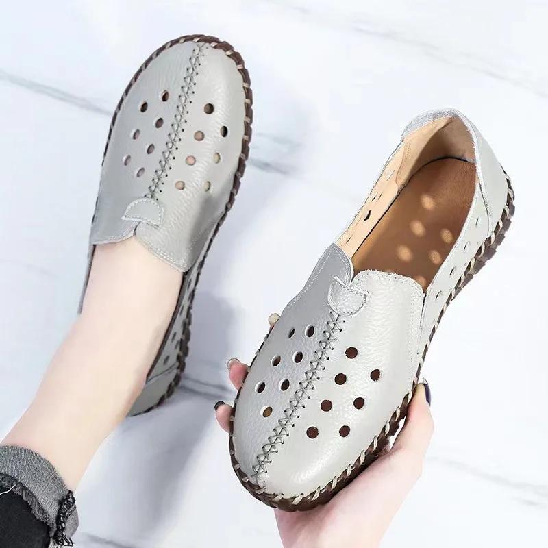 Waterproof Loafers Wide Width Women Driving Shoes Woman Black Genuine Leather Flats Red Designer Loafers Women White Moccasins