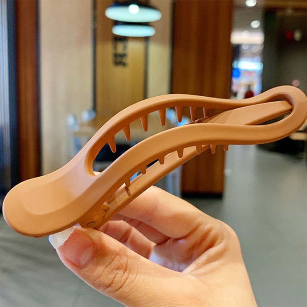 Candy Color Seamless Plastic Duckbill Clip Hair Claw for Women Girls Simple Large Hair Clip Face Wash Hairpin