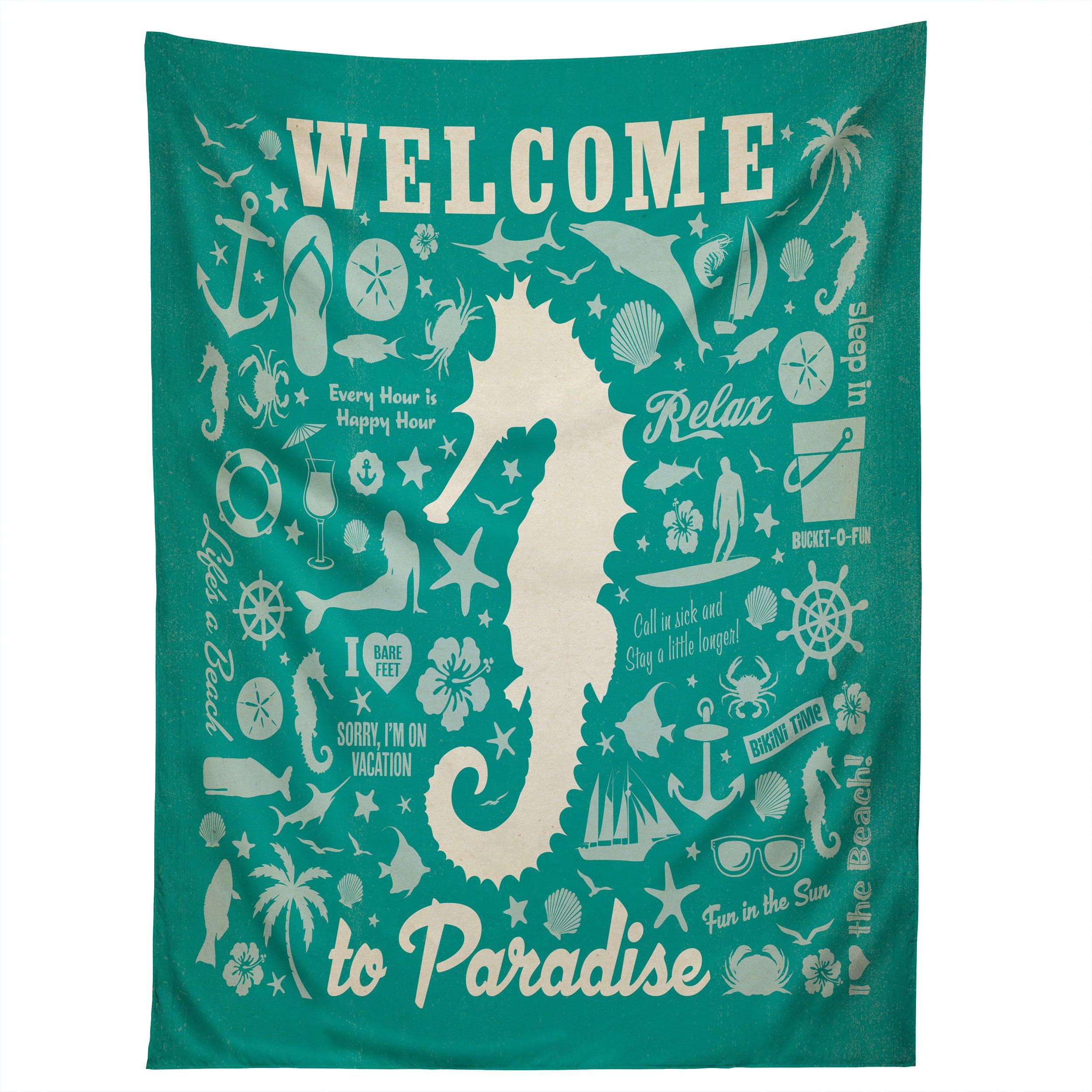 SEAHORSE PATTERN tapestry 75x100