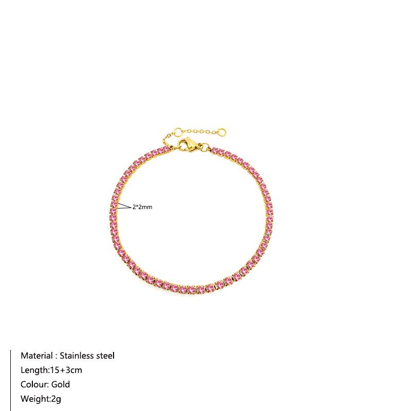 European & American Luxury Geometric Zircon Tennis Bracelet