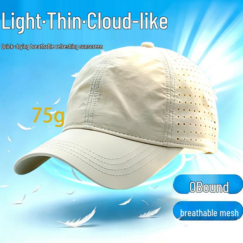Unisex Large Head Quick-Dry Sun Protection Hat - Breathable Mesh Baseball Cap