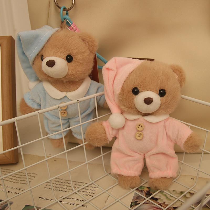 Plush Bear Keychain With Sleepwear Design For Kids And Adults