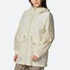 Under Armour Crinkle Woven Loose Comfortable Casual Versatile Jacket Women Jacket Mink-White Gray 6005994-273