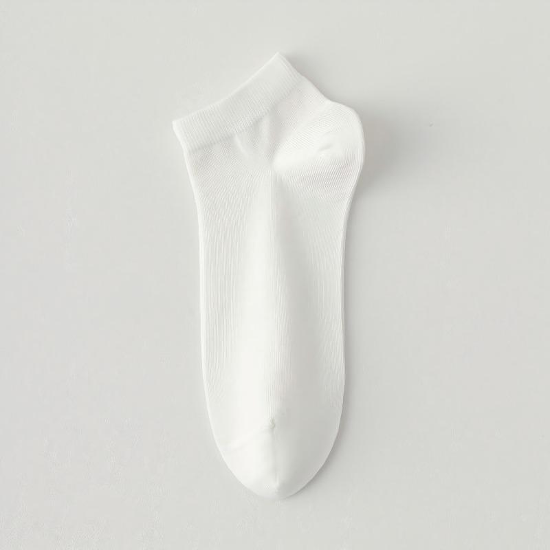 White Children's Summer Short Socks Made of Pure Cotton, Without Bones. Summer Odor-proof Socks, Antibacterial and Breathable Cotton Socks, Boat .