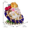 Resin Lord Ganesha Idol On Peacock Feather Decorative Plate| Ganesha Idol for Home Decor Car Dashboard| Ganesha Statue|