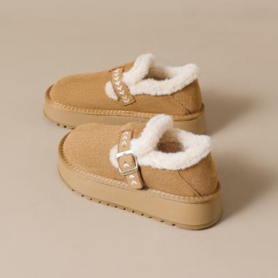 Thick-soled Snow Boots, Women's Autumn and Winter Shoes, Fleece and Thickened Warm Cotton Shoes