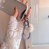 Knitted Pompom Plush Lanyard and Bracelet for Phone or Handbag