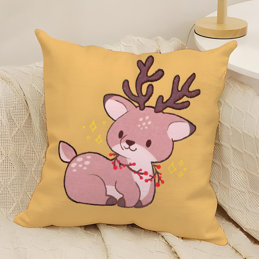 Fashing Animals On the Internet Pillow Case Natural Linen Double-Sided Printing Sofa Home Decor Cushion Cover
