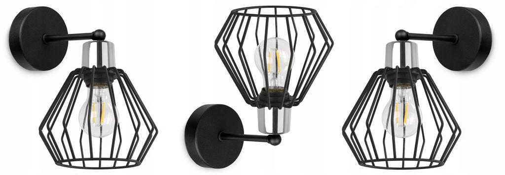 WALL LAMP, SQUARE LAMP, METAL LAMP, WIRE, LED