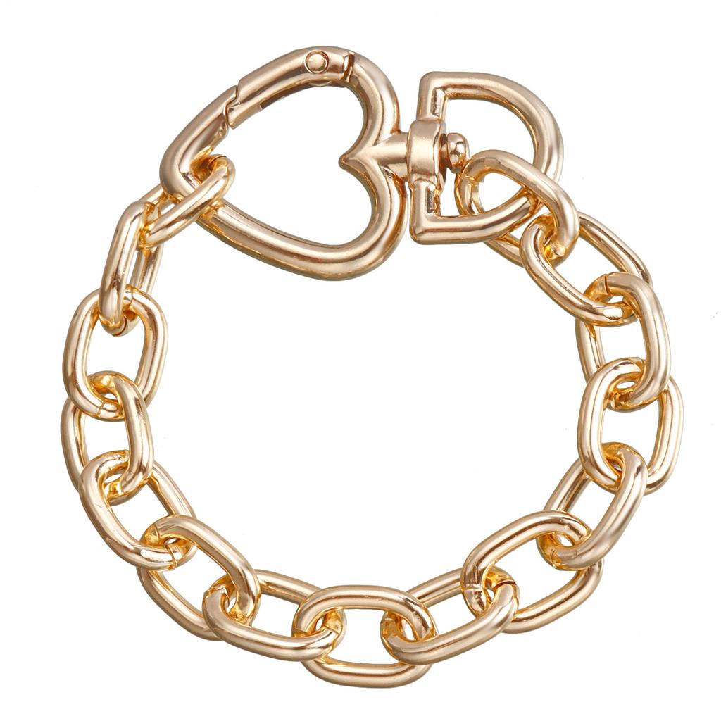 Cross-Border Jewelry, Punk Exaggerated Thick Aluminum Chain Hollow Love Pendant Necklace Female,   Item Jewelry