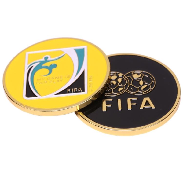 Football Referee Judge Flipping Coin Portable Double Side Hard Alloy Coins