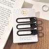 New Black Hairpin, Women'S Broken Forehead, Side Duckbill Clip, Clip For Adult Hair Accessories, Simple One-Word Clip.