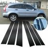 For 2007-2011 Honda CRV Window Pillar Posts Cover Door Trim Kit Piano Black 6Pcs