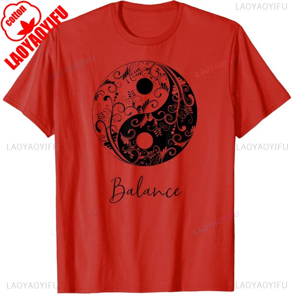 Ying Yang Balance Inner Peace Balanced Soul TShirt Cotton Casual Fashion Loose Streetwear Man Tshirt Chinese Martial Arts Tees S