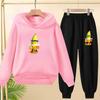 Felpa con cappuccio per bambini 3-12 anni Stampa Anime GUYS Cappotto Affascinante Felpa+Pantaloni Bambini Ragazze Neonato Set Trendy per il Tempo Libero