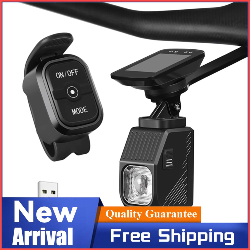 1000LM Bicycle Front Light Bright Bike Led Flashlight Type-C USB Rechargeable MTB Bike Lamp Remote Control for Cycling Headlight