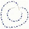 Light Luxury AAAAA Zircon Bracelet & Necklace Women's Exquisite Tulip Plant Design Jewelry Set