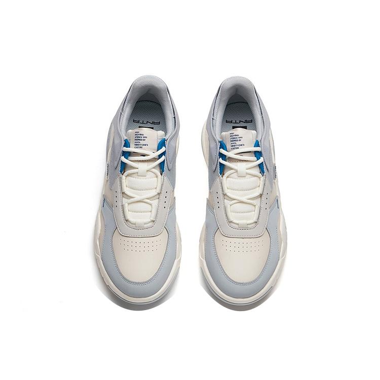 Anta Casual Abrasion Resistant Low top Skateboard Shoes Men's Gray 912138051-2