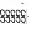 5pcs POM Backpacks Carabiner with 360 Degree Swivels Camping Double Hook New Backpacks Buckles