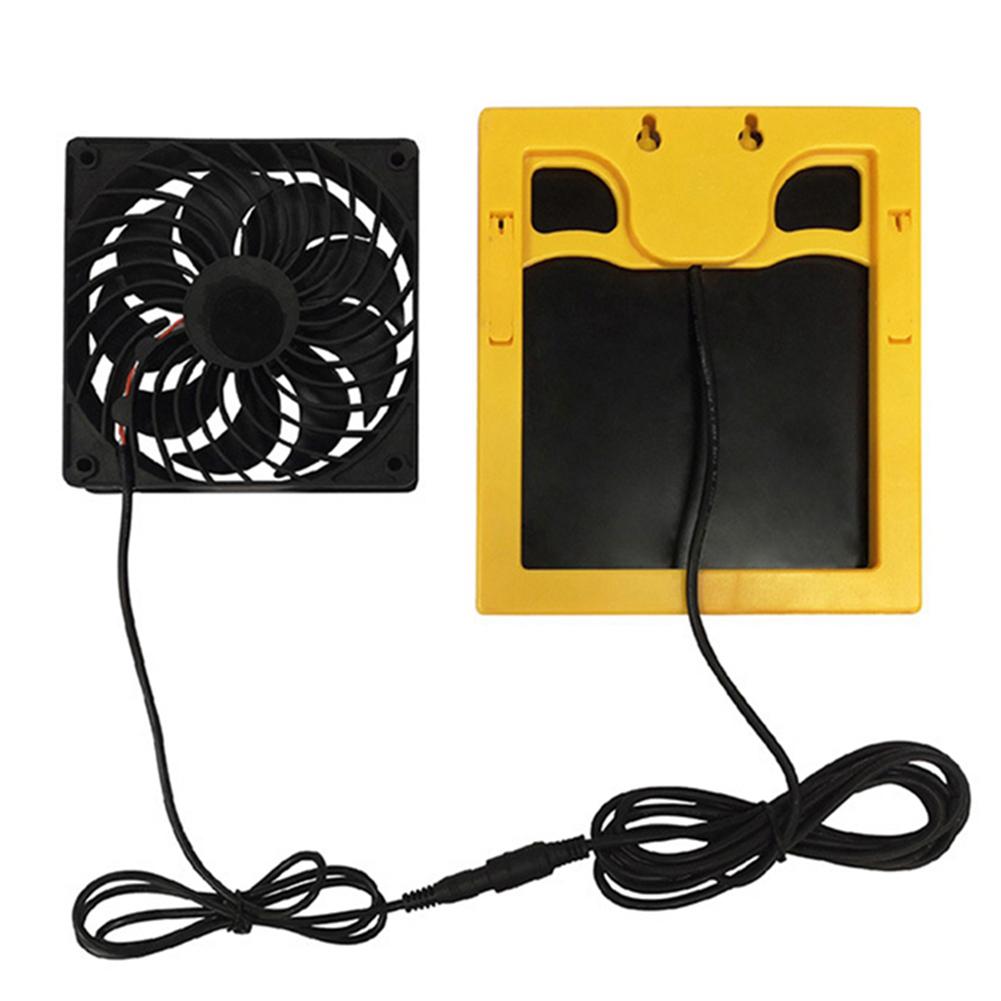 

Solar Panel solar charger Fan Waterproof Outdoor Chicken House Plant Pet Ventilation Exhaust Ventilation Fan Silent High Speed чёрный