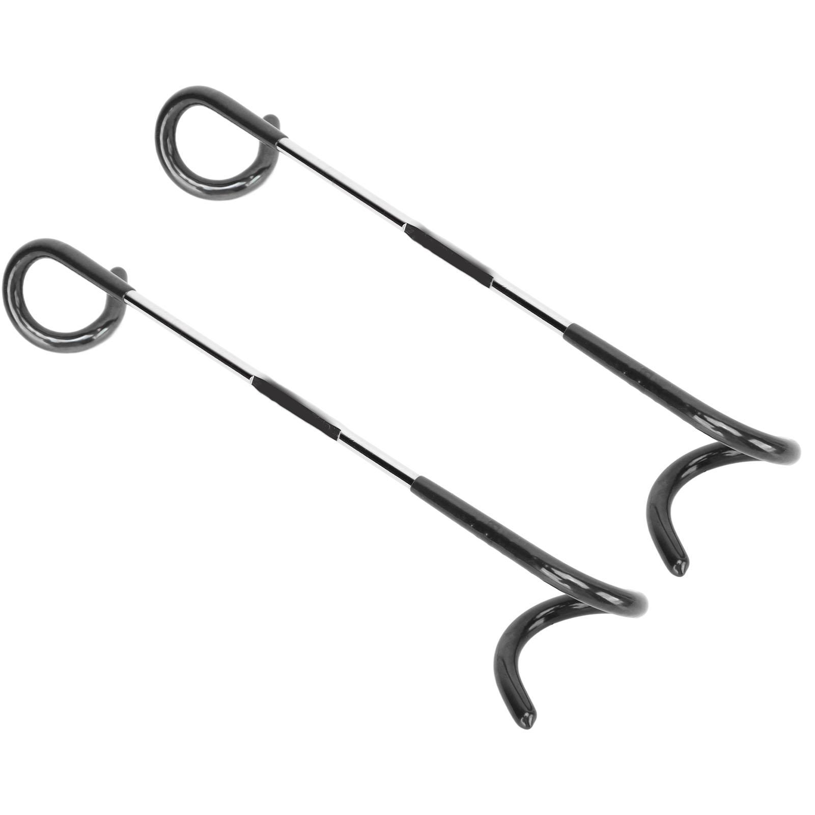 

2 шт. Кемпинговый фонарь-вешалка S-образной формы с двухсторонним многофункциональным палаточным фонарем из нержавеющей стали чёрный