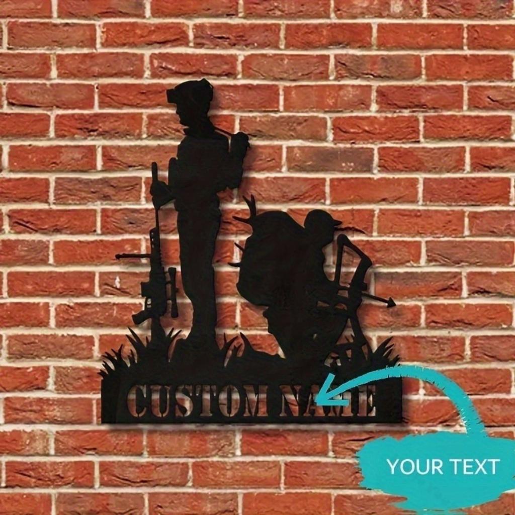 Customizable Soldier Metal Wall Art Patriotic Home Decor