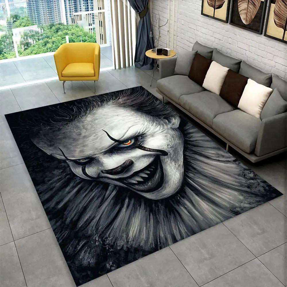 Postava z hororového filmu Chucky Saw Cartoon Area Koberec, Koberec Koberec do obývacího pokoje Ložnice Pohovka Rohožka Dekorace Protiskluzová podložka na podlahu