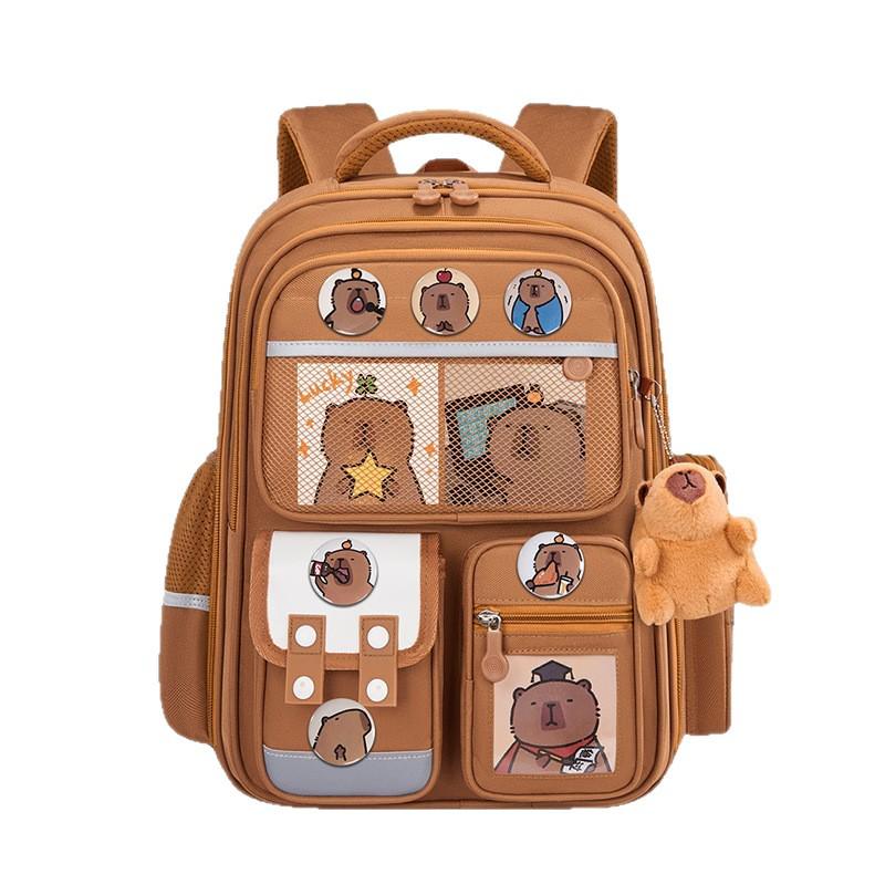 Capybara Decompression Backpack for Elementary Students Grades 1-6 - Lightweight, Large Capacity for Boys and Girls