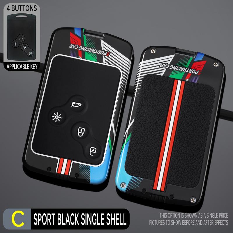 

Interior Mouldings Zinc Alloy Car Key Case Cover Protect Shell Fob for Renault Duster Captur Clio Logan Megane Koleos Scenic Nem