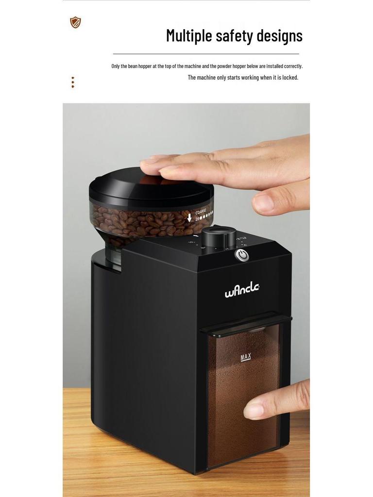 Brand New Automatic Coffee Grinder for Home - Italian American Design, Small Electric, Free Shipping