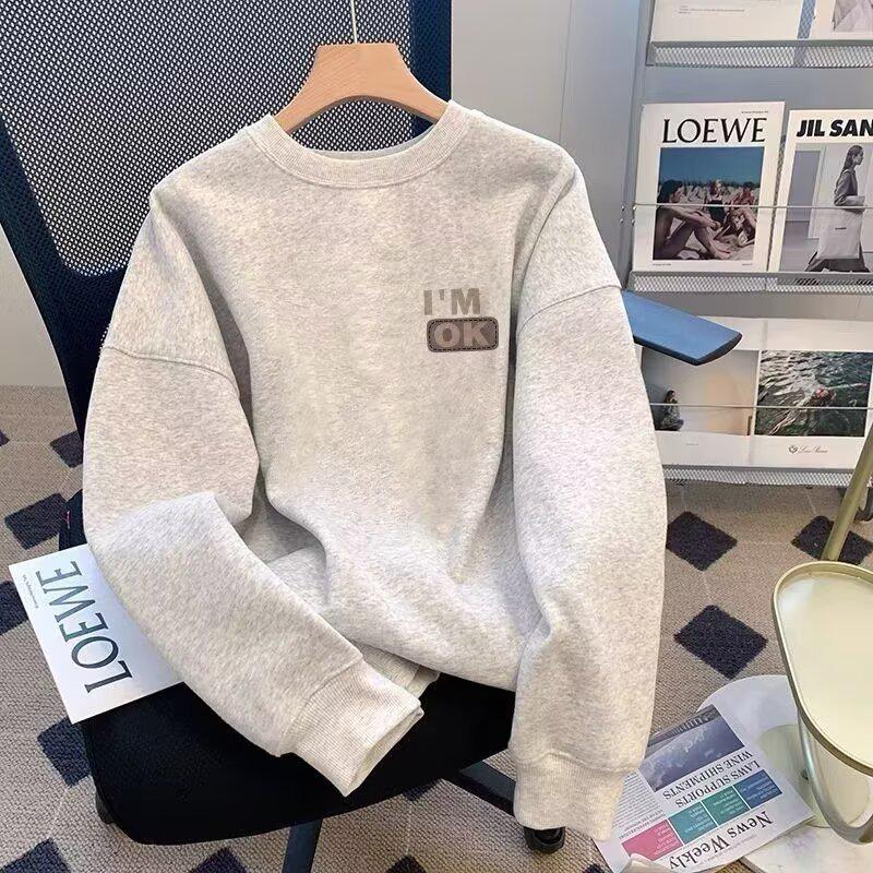 Men's Trendy Loose Fit Letter Hoodie - Spring/Autumn Casual American Style Pullover
