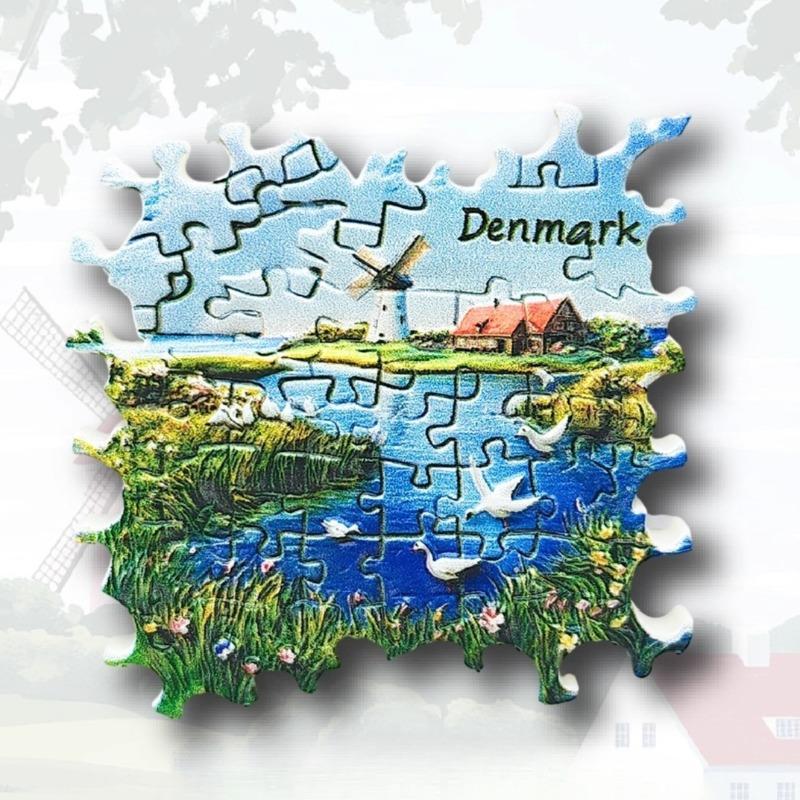 Denmark Souvenirs Copenhagen Fridge Magnets Mermaid Denish Hotdog Bread Fridge Stickers Home Decoration Wedding Gifts