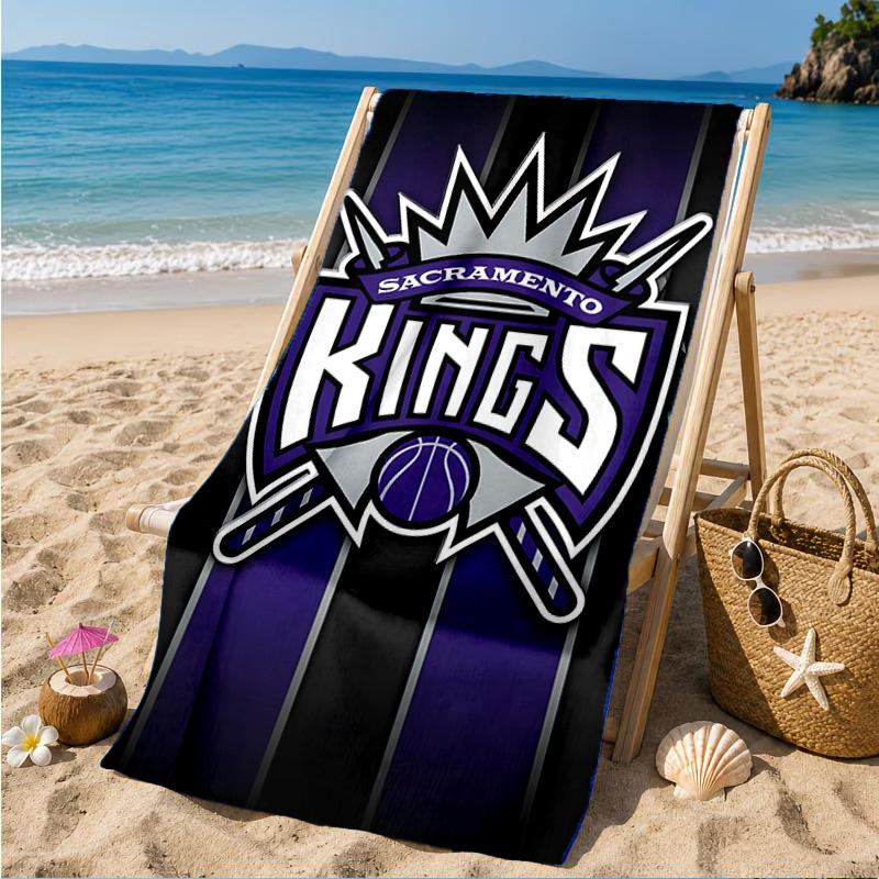 Sacramento Basketball Logo Beach Towel, Microfiber Beach Towel, Perfect For Pool, Beach, Travel, Home Decor Beach Party Fan gifts