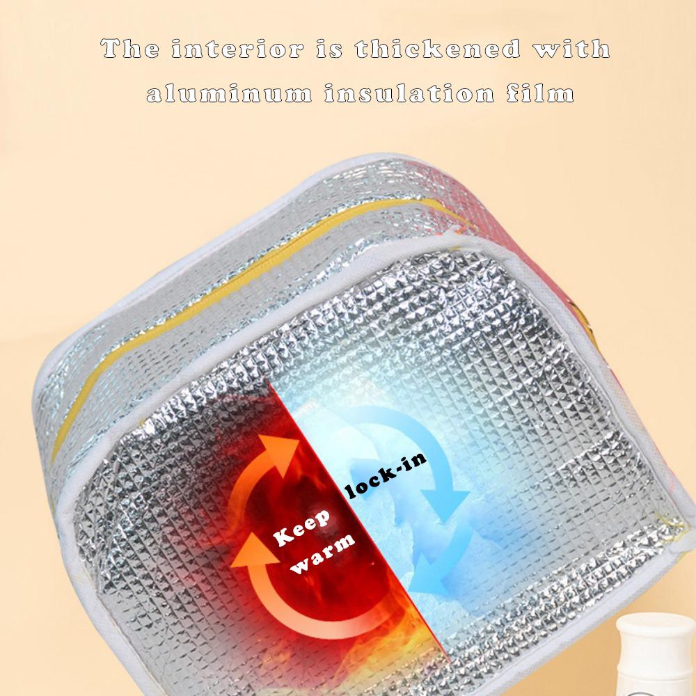 New Solid Color Twill Bento Bag Portable Thermal Bag Thickened Student Lunch Box Bag Bento Bag Meal Bag