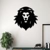 Lion Head Metal Wall Art Statue Rust Resistant Garden Fence Decor For Living Room Christmas Father Day Gift