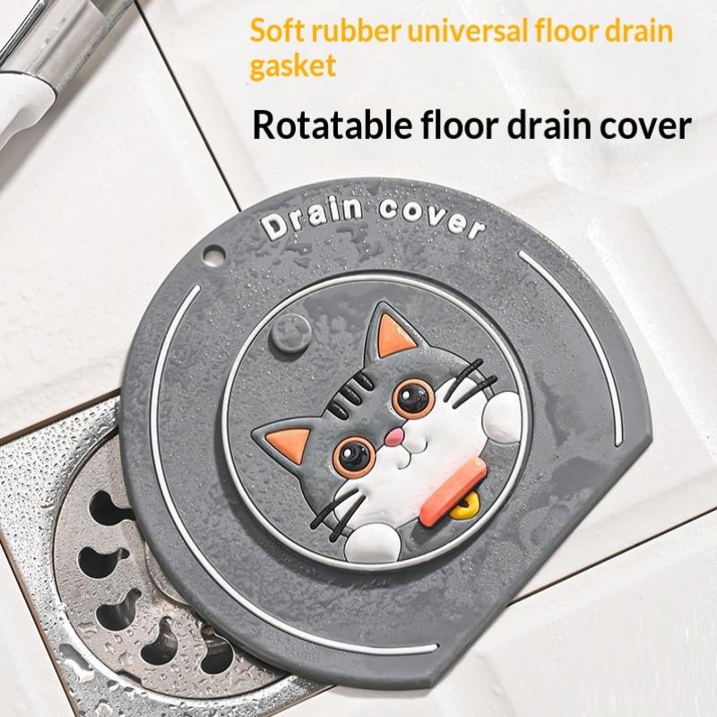 Floor Drain Cover Reusable Drain Stopper Sewer Pipe Cover Anti-Odor Bathtub Shower Drain Plug Universal