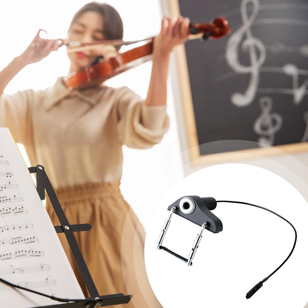 Violin Pickup Musical Instrument Pickup Instant Authentic Acoustic Sound Portable Viola Pickup Professional Violin Viola Pickup