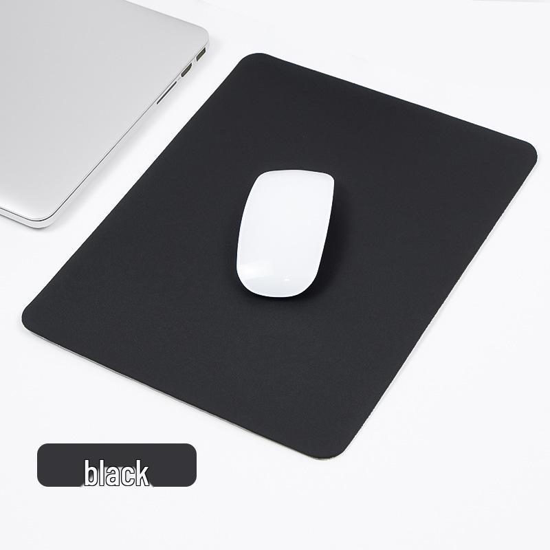 Minimalistická protiskluzová jednobarevná kožená podložka pod myš pro notebook, počítač, kancelářský stůl nebo hraní her