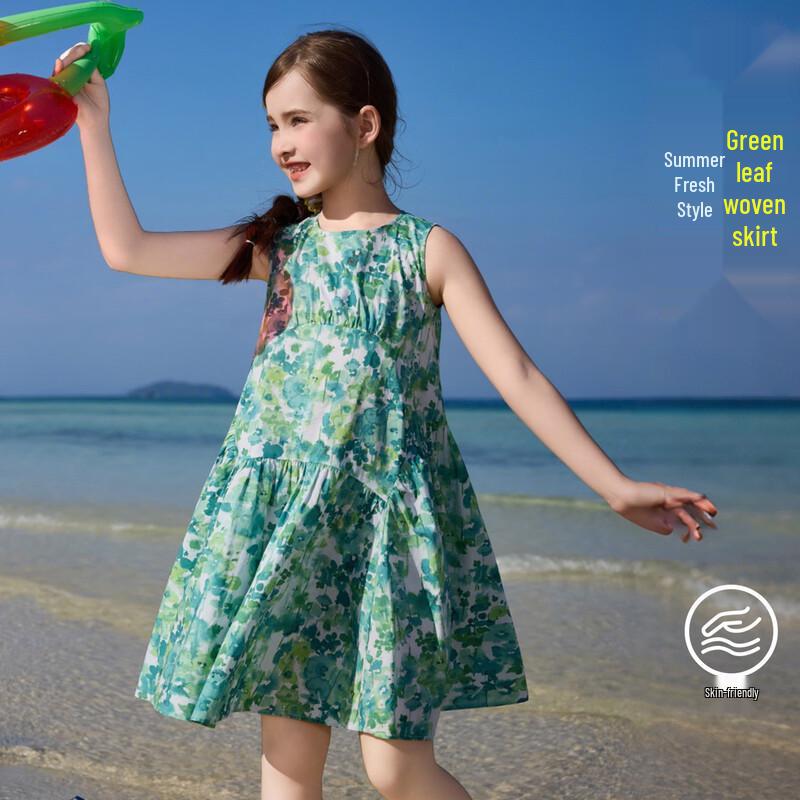 ASK JUNIOR Girls Summer Sleeveless Princess Dress 120