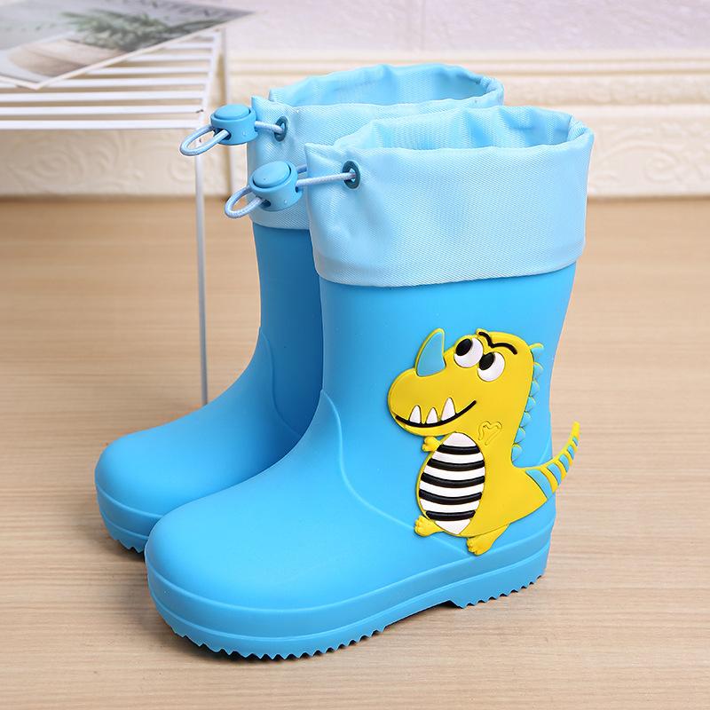 

Children s rain shoes cute cartoon boy kindergarten baby waterproof shoe cover shoes medium older children non-slip rain boots rubber shoes Size 29 [inner length 19CM]