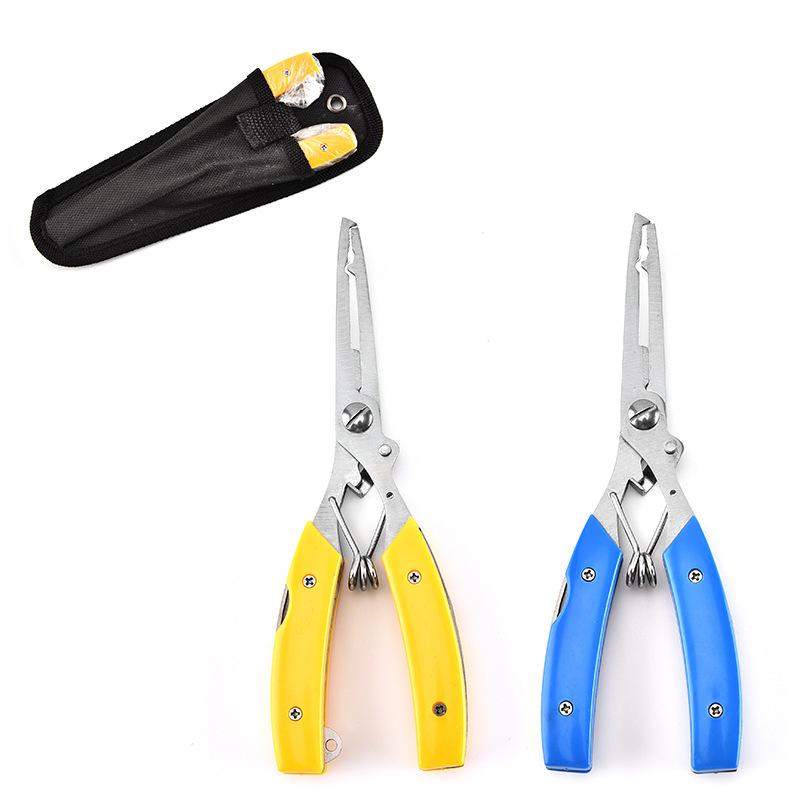 Stainless Steel Luia Pliers with Folding Knife Disconnector Fish Mouth Pliers Fishing Scissors Open Ring Pliers Rowing Rope Kayak Camping Fishing Tool