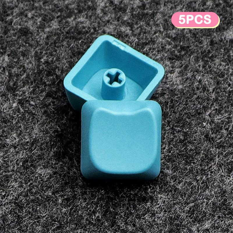 

5 шт. Негравированные колпачки клавиш PBT с уникальным колпачком клавиши в виде кошачьей головы Мао, плоские, утолщенные