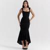 Summer hot-selling new sexy fashion one-word collar tube top, fish bone hip wrap, fish tail long dress women
